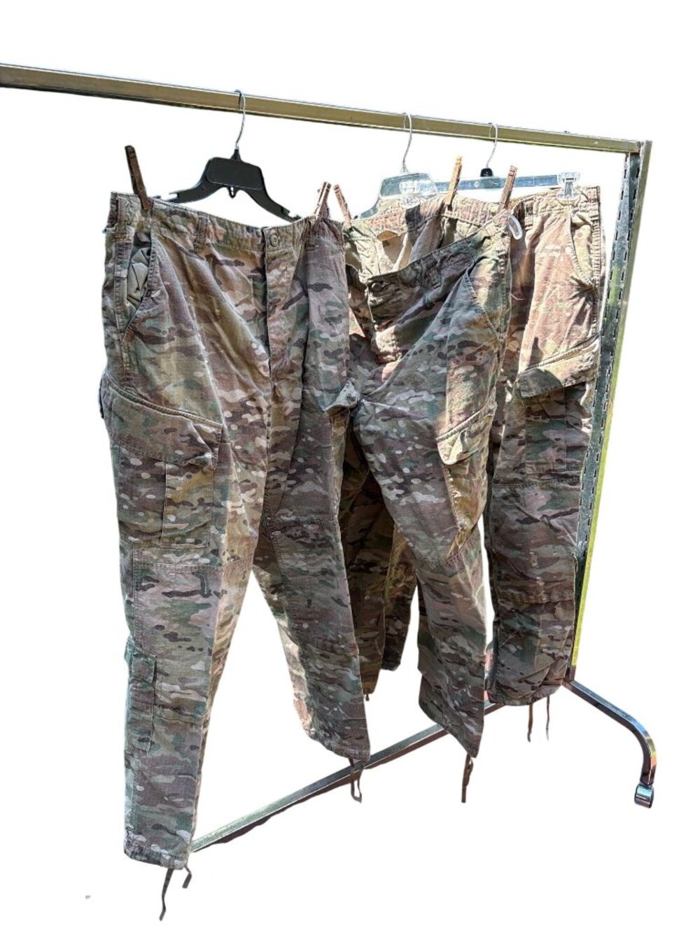Military Camouflage Cargo Pants Large Regular Adjustable Waist Lot of 4